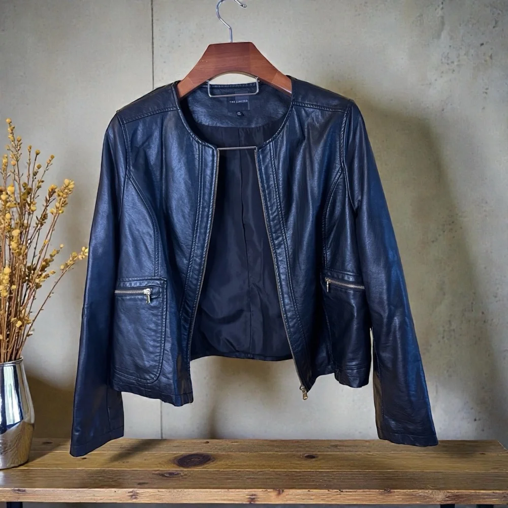 The Limited Women's Black Faux Leather Jacket - Picture 3 of 9